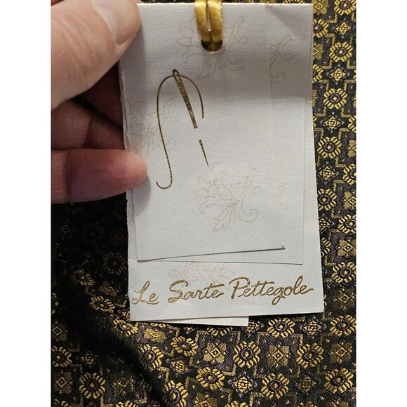 Le Sarte Pettegold Shimmery Gold Silk Blouse Made In Italy Boho NWT Size 44 - Picture 5 of 15